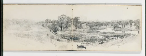 Panorama of the Charles River June 22 '86 (from Sketchbook VII)