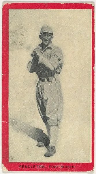 Pendleton, Ft. Worth, Texas League, from the Baseball Players (Red Borders) series (T210) issued by Old Mill Cigarettes — Old Mill Cigarettes, Virginia
