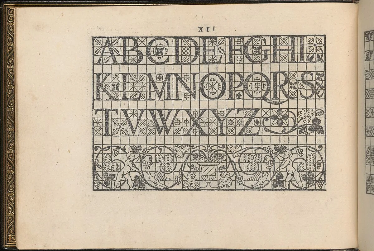 La Vera Perfettione del Disegno di varie sorti di recami, page 6 (verso) — Giovanni Ostaus|Giuseppe Salviati (Giuseppe Porta, called Il Salviati)