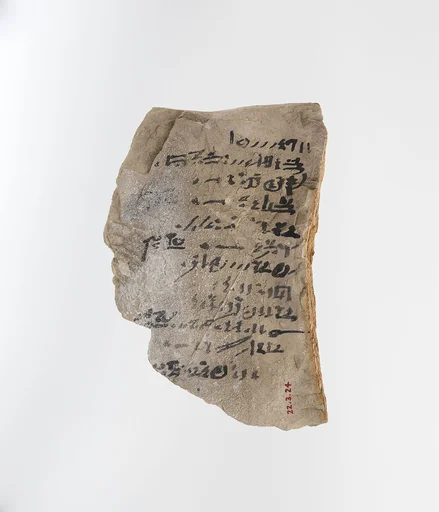 Ostracon with hieratic inscription