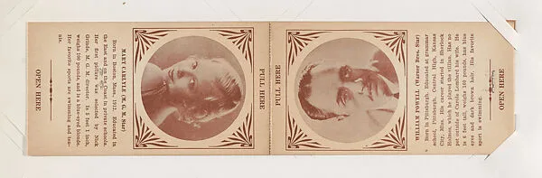 Mary Carlyle and William Powell from Star Folders Special Cards (W439) — Unknown