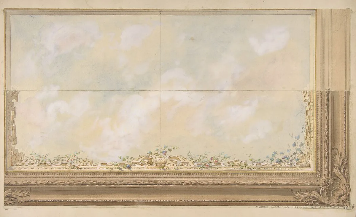 Ceiling Design for the Dining Room of the Duke d'Albe, Madrid — Jules-Edmond-Charles Lachaise|Eugène-Pierre Gourdet