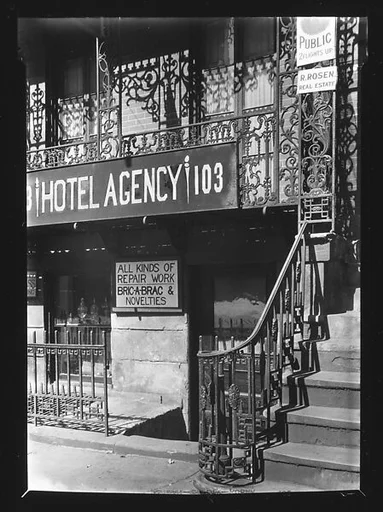 [Bismarck Hotel Agency Façade Detail, New York City]