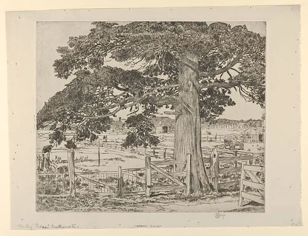The Big Cedar, Easthampton — Childe Hassam