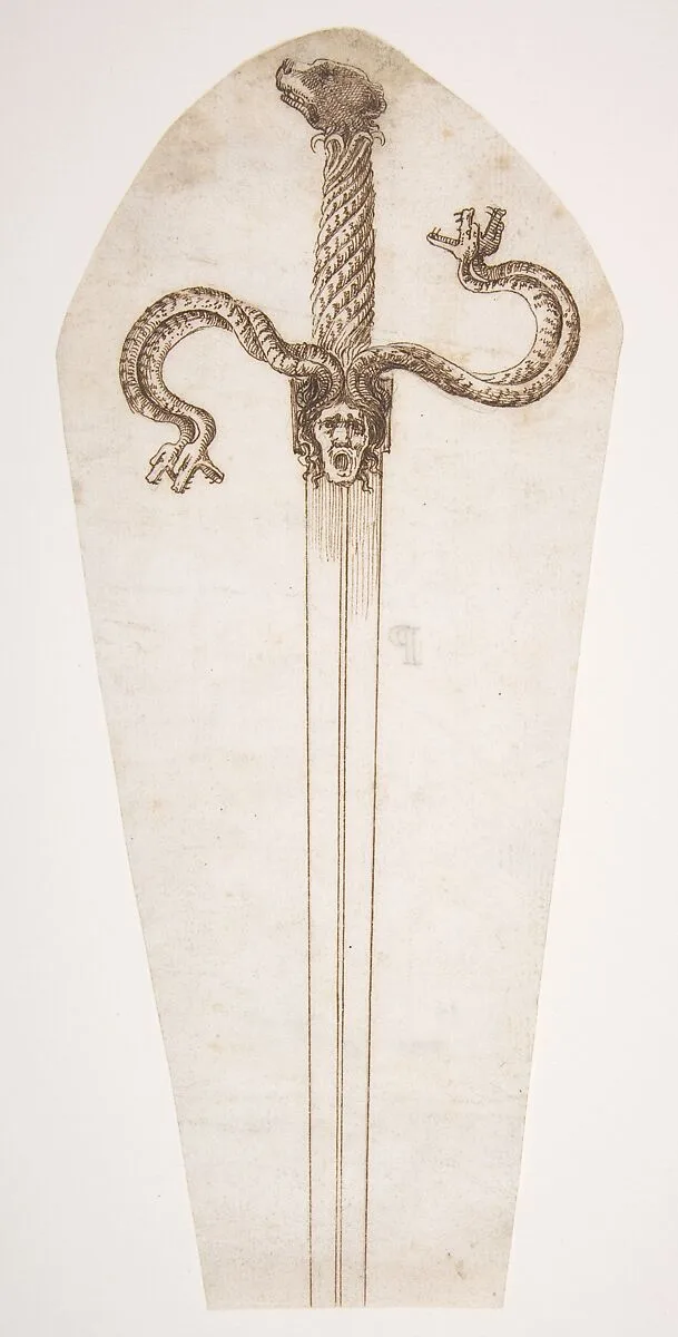 Drawing of a Sword Hilt — Unknown