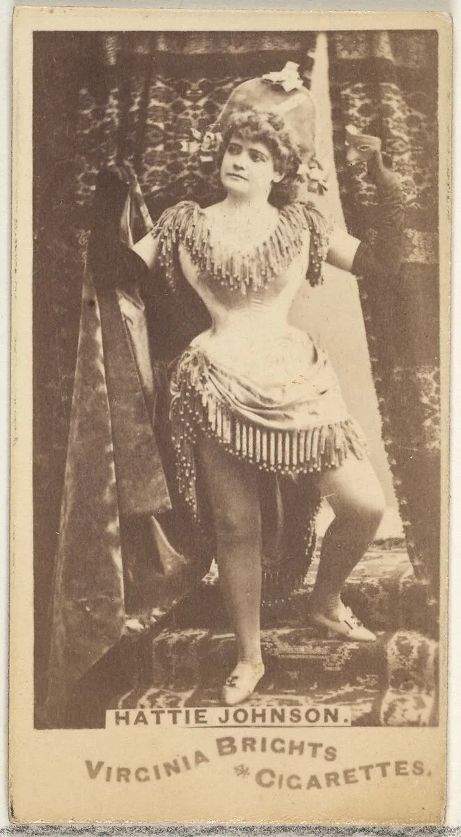 Hattie Johnson, from the Actors and Actresses series (N45, Type 1) for Virginia Brights Cigarettes — Allen & Ginter