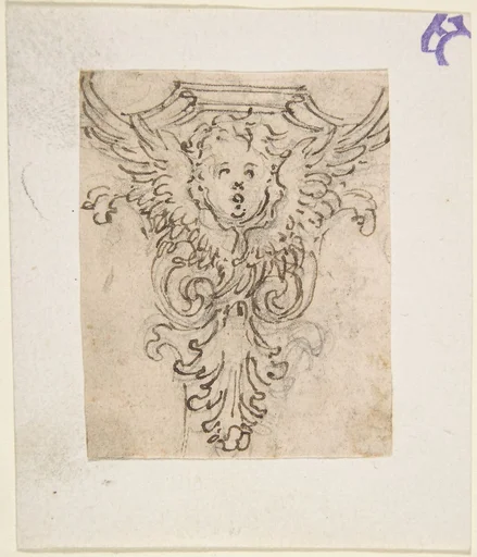 Design for a Console or Capital with a Cherub