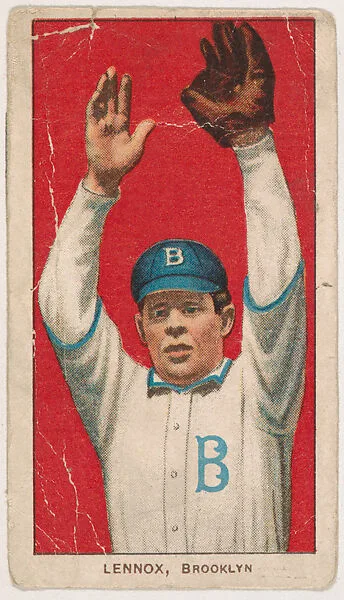 Ed Lennox, Brooklyn, from Coupon Cigarettes Baseball Issue, 1910 — Coupon Cigarettes