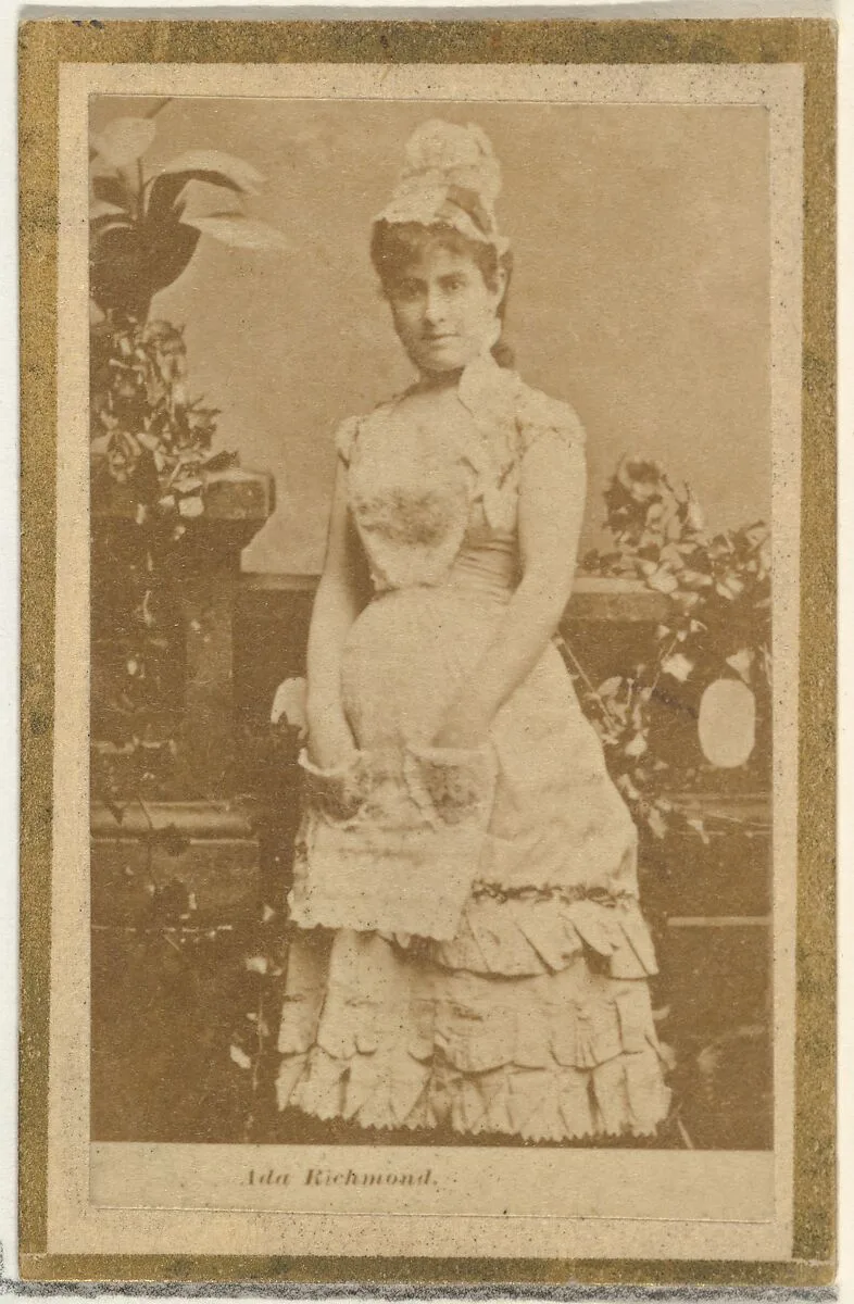 Ada Richmond, from the Actresses and Celebrities series (N60, Type 2) promoting Little Beauties Cigarettes for Allen & Ginter brand tobacco products — Allen & Ginter