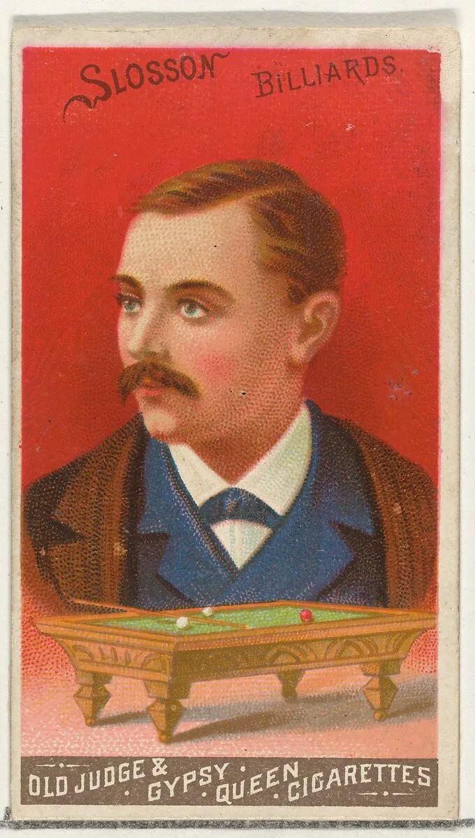 George Slosson, Billiards, from the Goodwin Champion series for Old Judge and Gypsy Queen Cigarettes — Goodwin & Company