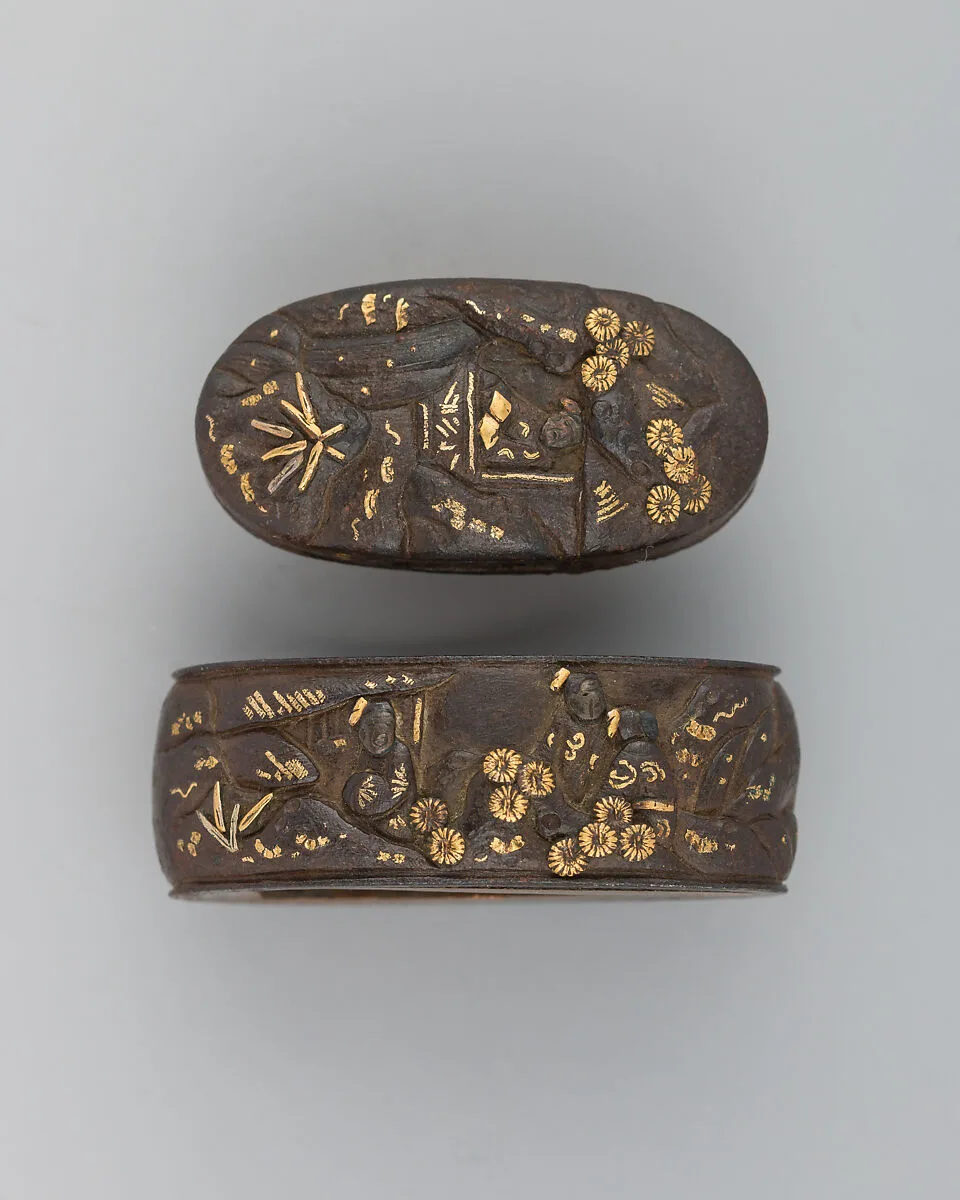Sword-Hilt Collar and Pommel (Fuchigashira) — Unknown