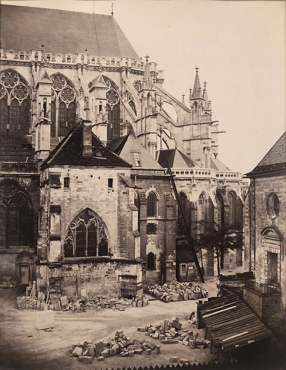 East End, Troyes Cathedral under Restoration, France — Charles Marville