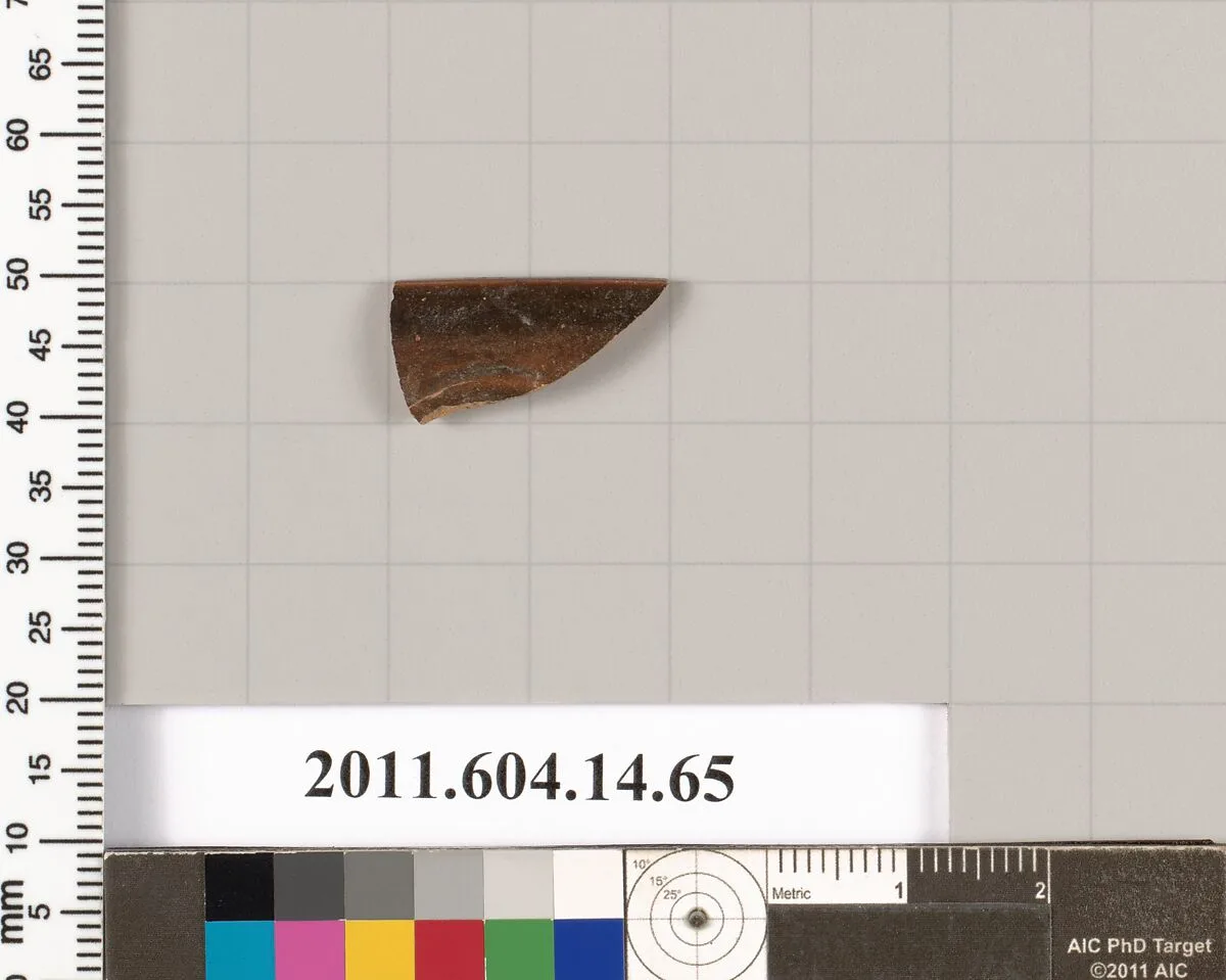 Terracotta rim fragment of a kylix (drinking cup) — Unknown