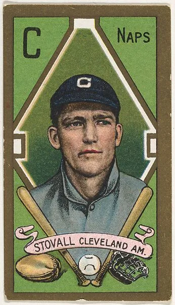 George T. Stovall, Cleveland Naps, American League, from the "Baseball Series" (Gold Borders) set (T205) issued by the American Tobacco Company — American Tobacco Company