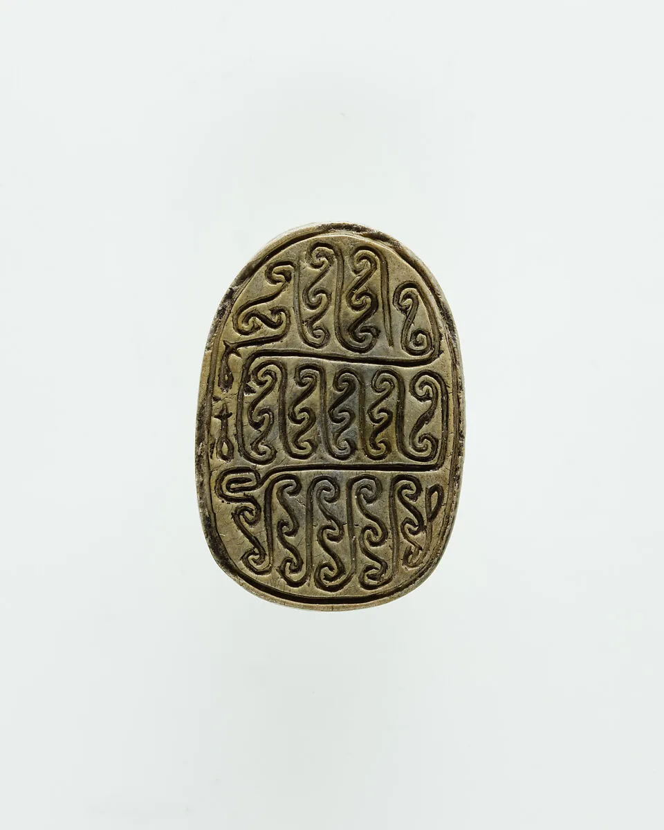 Scarab Decorated with Scrolls — Unknown