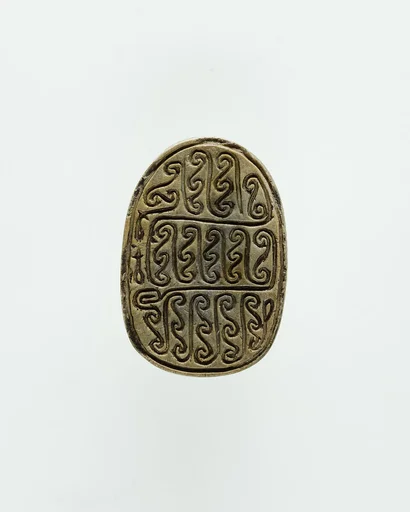 Scarab Decorated with Scrolls