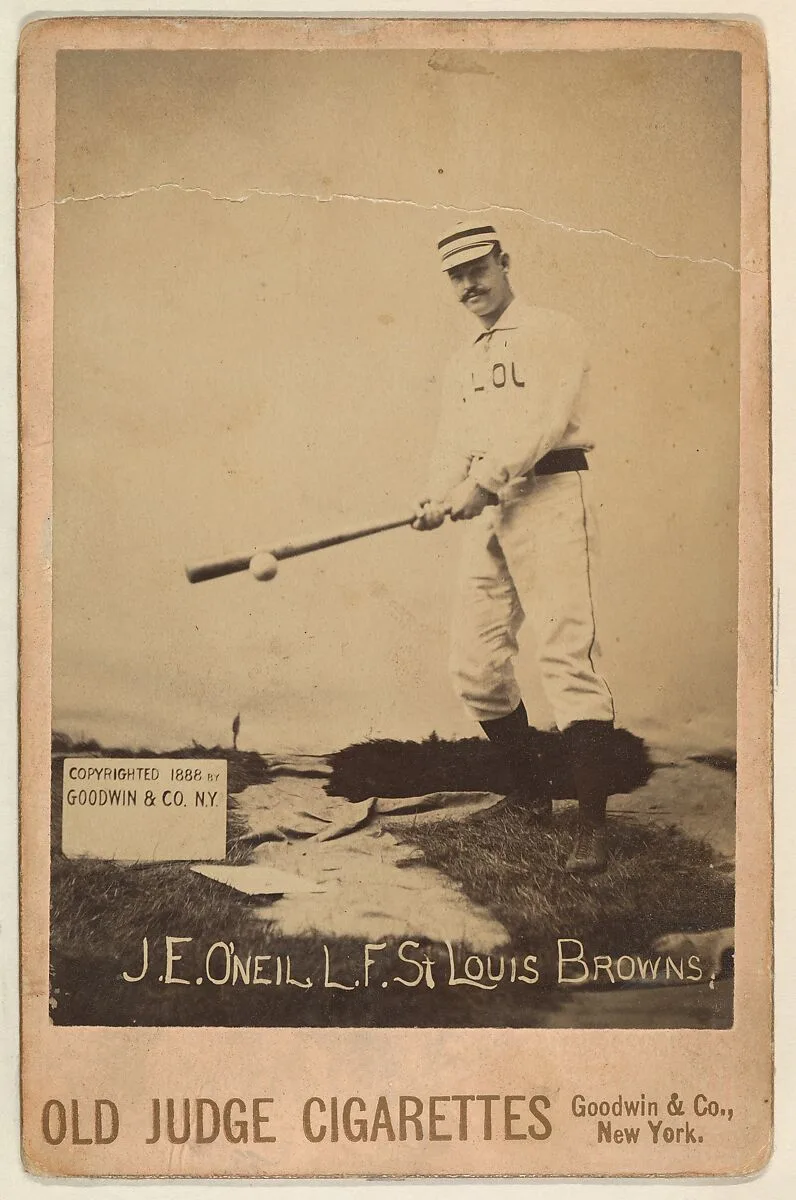 J.E. O'Neil, Left Field, St. Louis Browns, from the series Old Judge Cigarettes — Goodwin & Company
