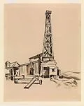 Oil Derricks — Thomas Hart Benton