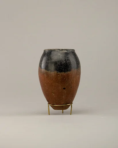 Black-topped red ware jar