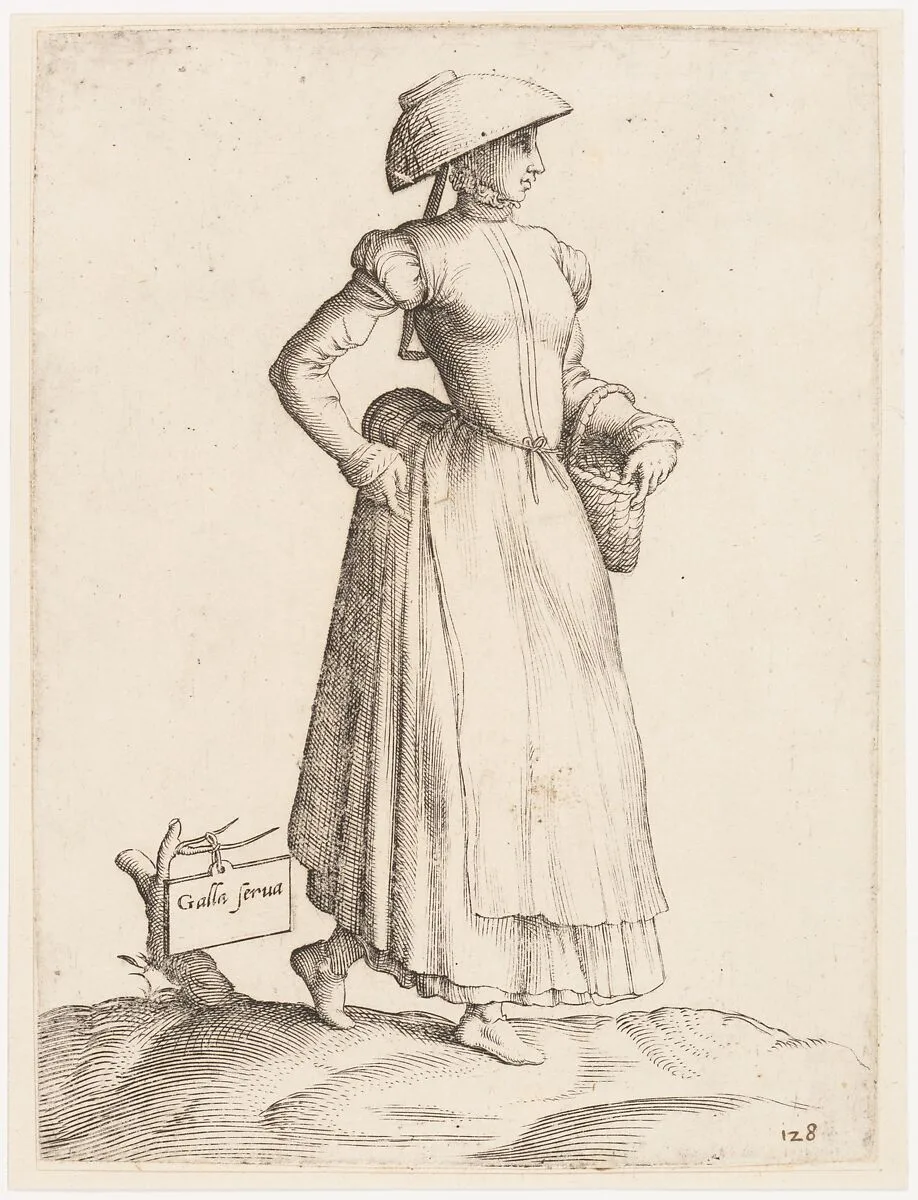 Costume Plate: Galla Serva — Enea Vico
