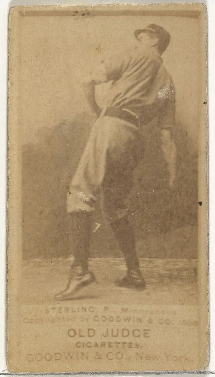 Sterling, Pitcher, Minneapolis, from the Old Judge series (N172) for Old Judge Cigarettes — Goodwin & Company