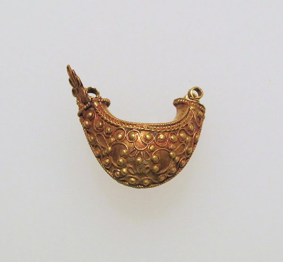 Earring, boat-shaped — Unknown