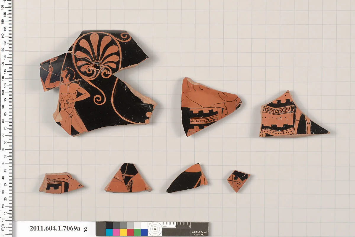 Terracotta fragments of a kylix (drinking cup) — Unknown