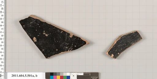 Terracotta fragments of a kylix (drinking cup)