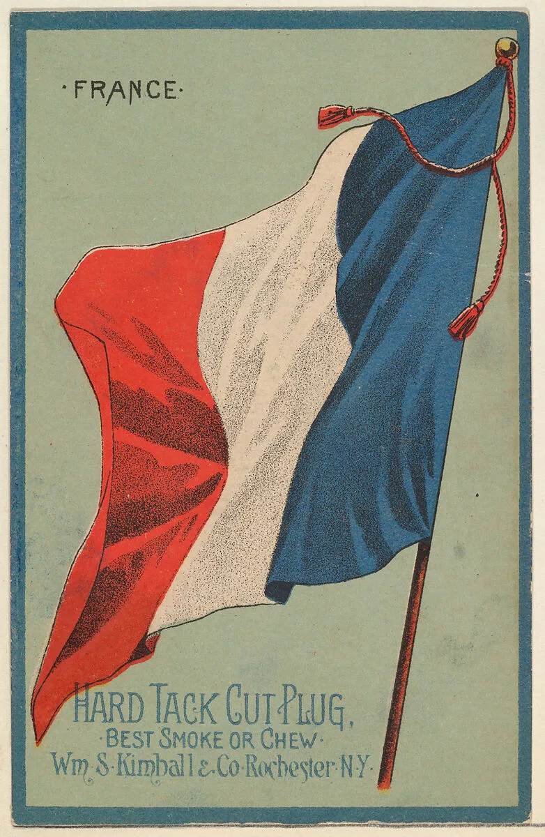 France, from the National Flags series (N195) issued by Wm. S. Kimball & Co. — William S. Kimball & Company