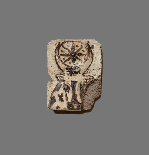 Tile Decorated with a Cow's Head