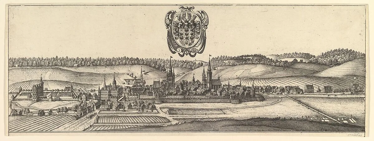 Ansbach and Coburg, View (a) of two views (a&b). — Wenceslaus Hollar|Bien Hans|Peter Isselburg|Wolffgang Birckner