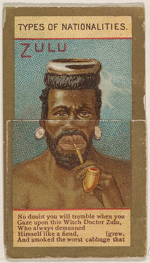 Zulu, from Types of Nationalities (N240) issued by Kinney Bros. — Kinney Brothers Tobacco Company