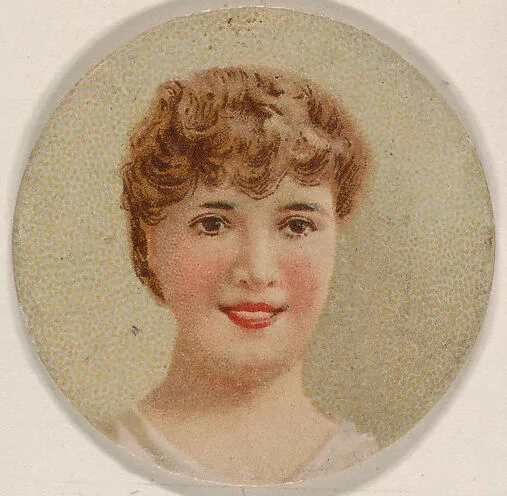 Portrait of woman, from the Novelties series (N228, Type 1) issued by Kinney Bros. — Kinney Brothers Tobacco Company