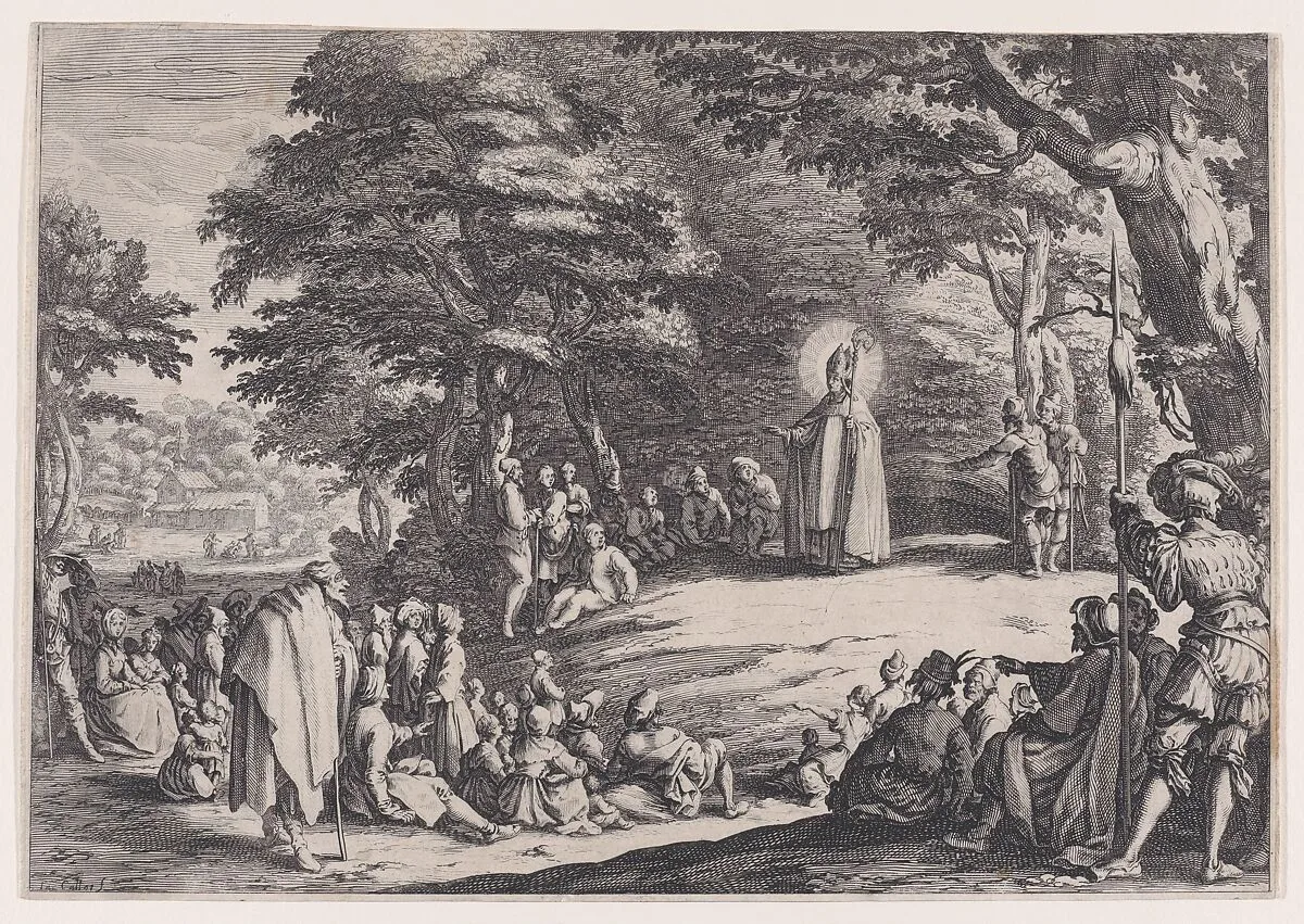 Saint Amond, St. Nicholas, or St. Séverin — Jacques Callot