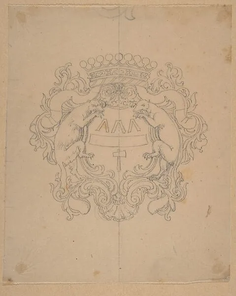 Design for a coat of arms from the Workshop of Froment-Meurice — Jacques-Charles-François-Marie Froment-Meurice