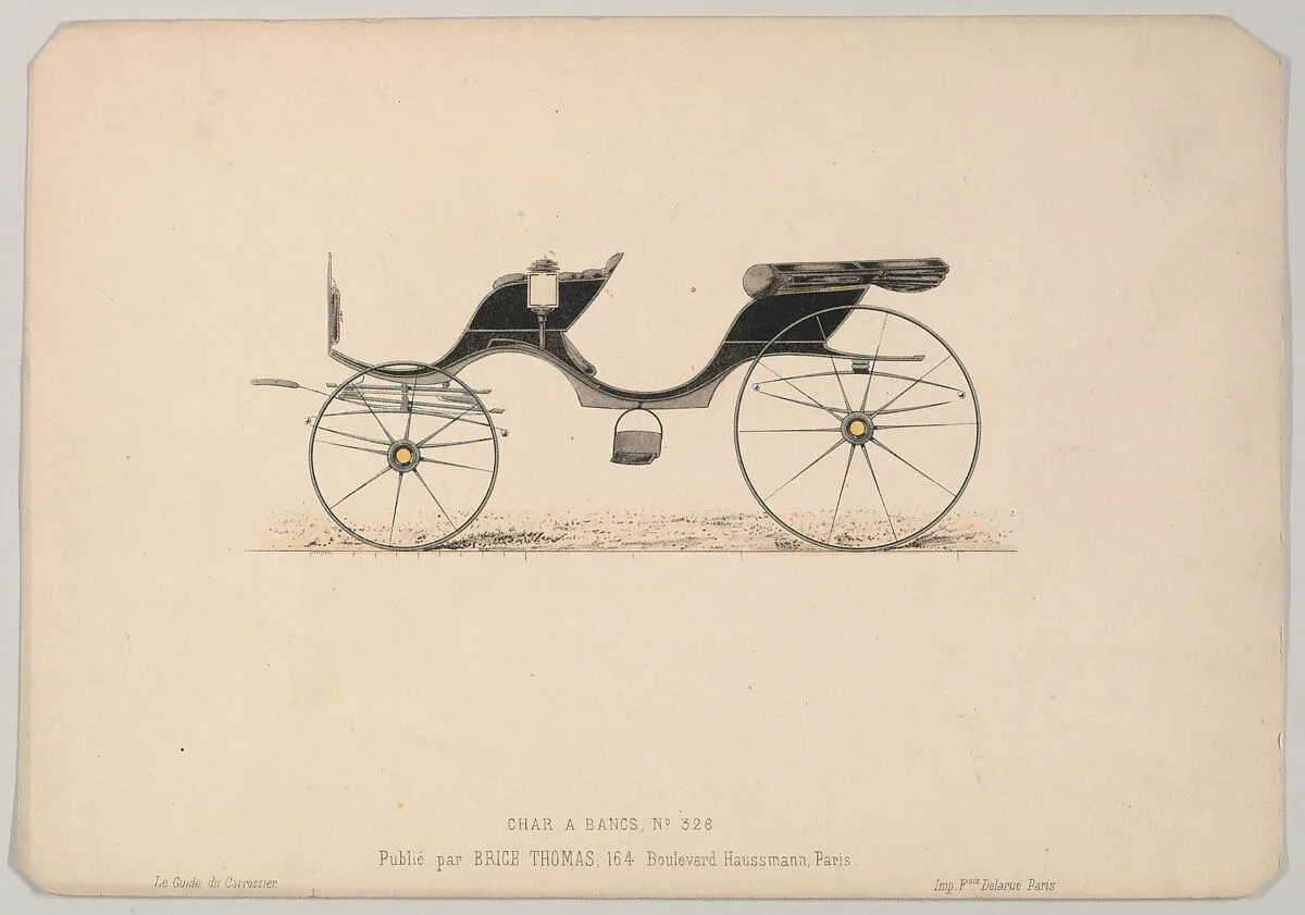 Design for Char a Banc, no. 326, from Le Guide du Carossier — Brice Thomas|François Delarue