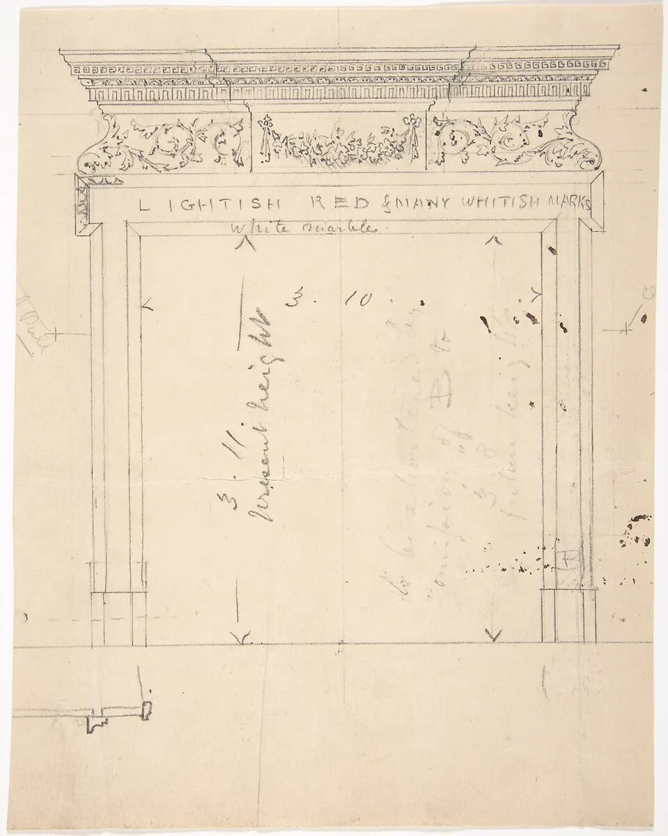 Design for a Fireplace — Anonymous, British, 19th century