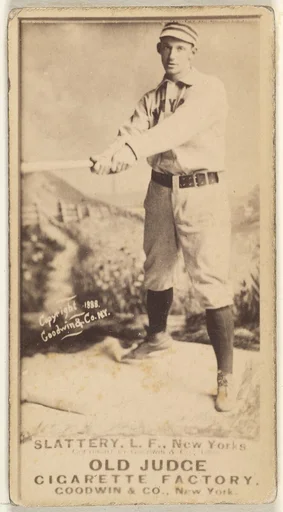 Michael J. Slattery, Left Field, New York, from the Old Judge series (N172) for Old Judge Cigarettes