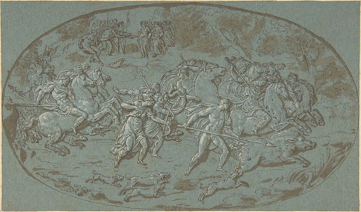 Hunt of the Calydonian Boar — Peter Paul Rubens|Bernard Picart|Guglielmo della Porta