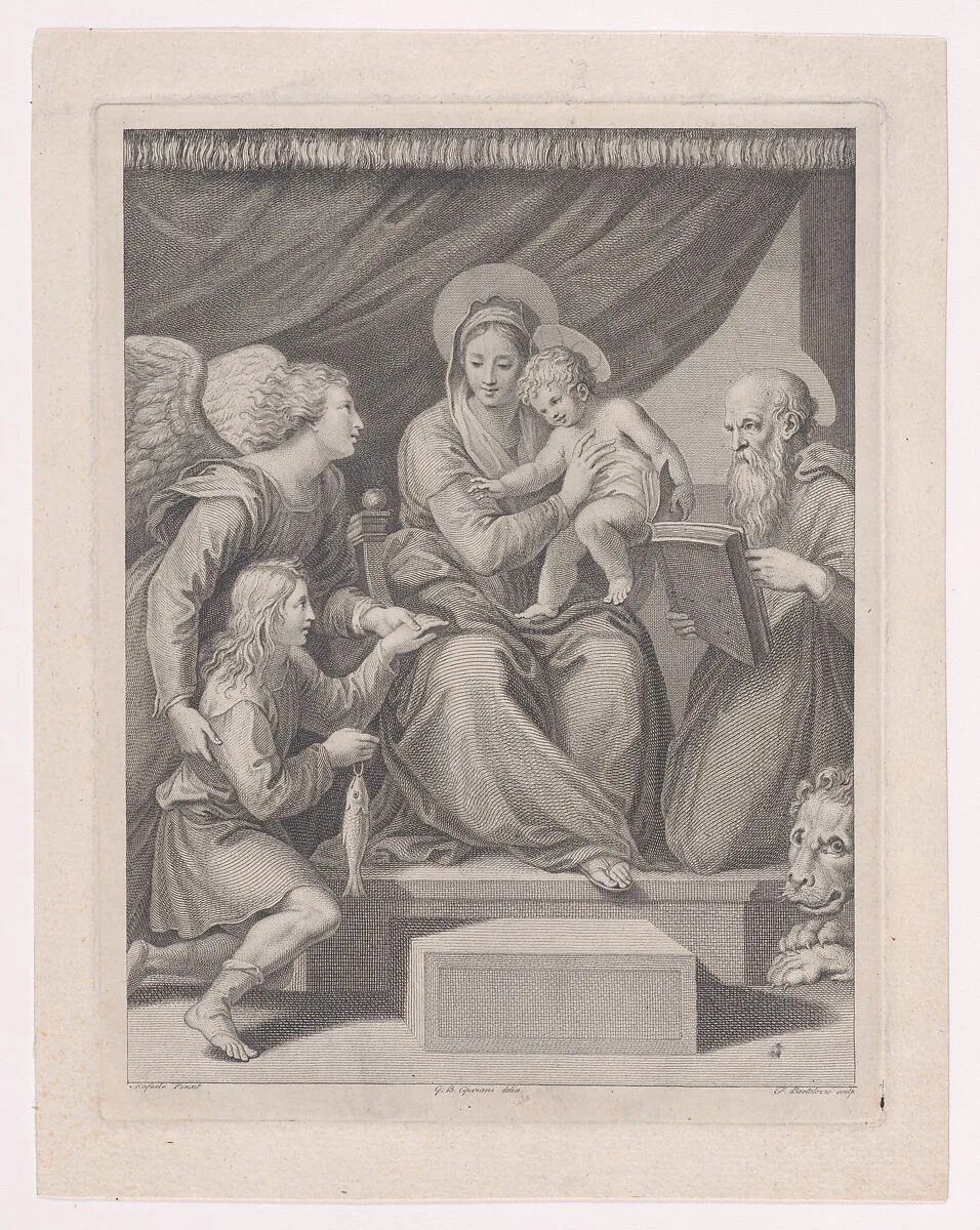 The Virgin with the Fish — Francesco Bartolozzi|Raphael (Raffaello Sanzio or Santi)|Giovanni Battista Cipriani