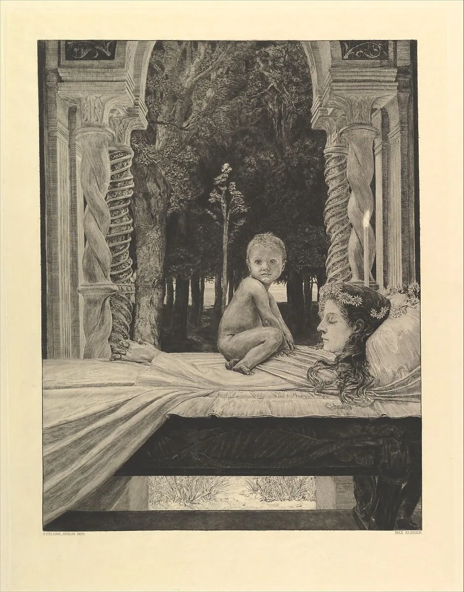 Tote Mutter, from the series Vom Tode Zweiter Teil — Max Klinger