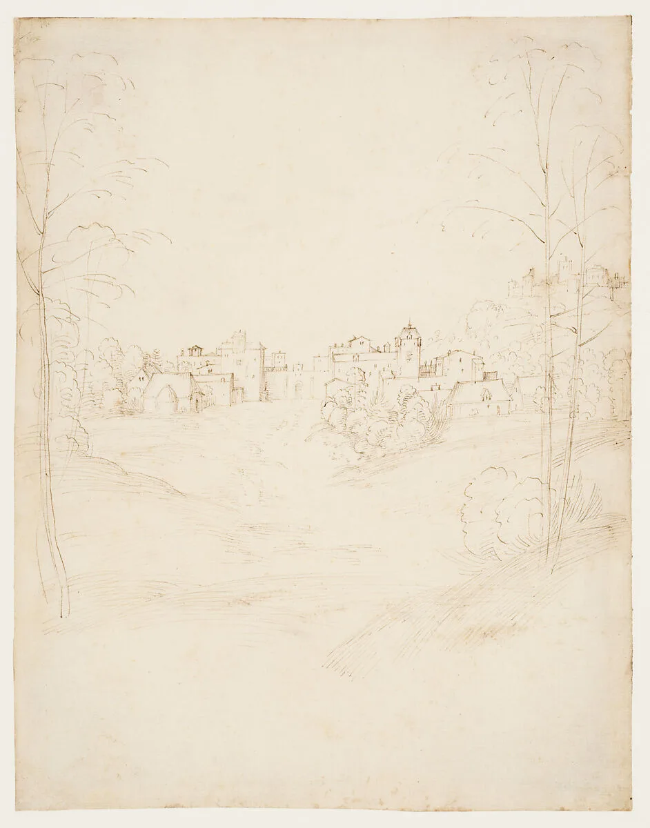 A Small Town on the Crest of a Slope — Fra Bartolomeo (Bartolomeo di Paolo del Fattorino)
