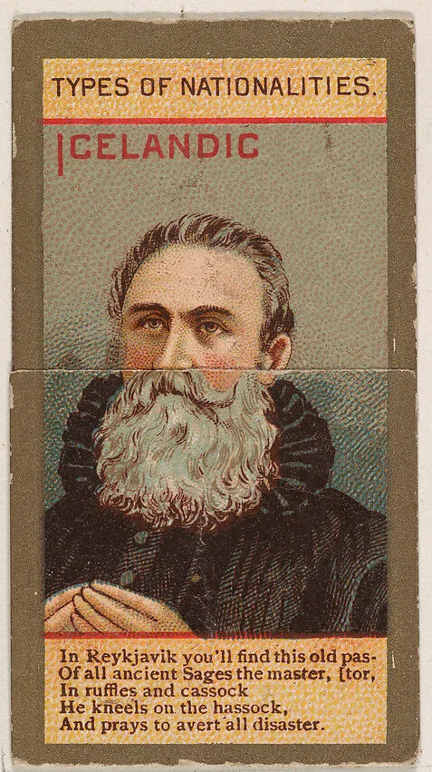 Icelandic, from Types of Nationalities (N240) issued by Kinney Bros. — Kinney Brothers Tobacco Company