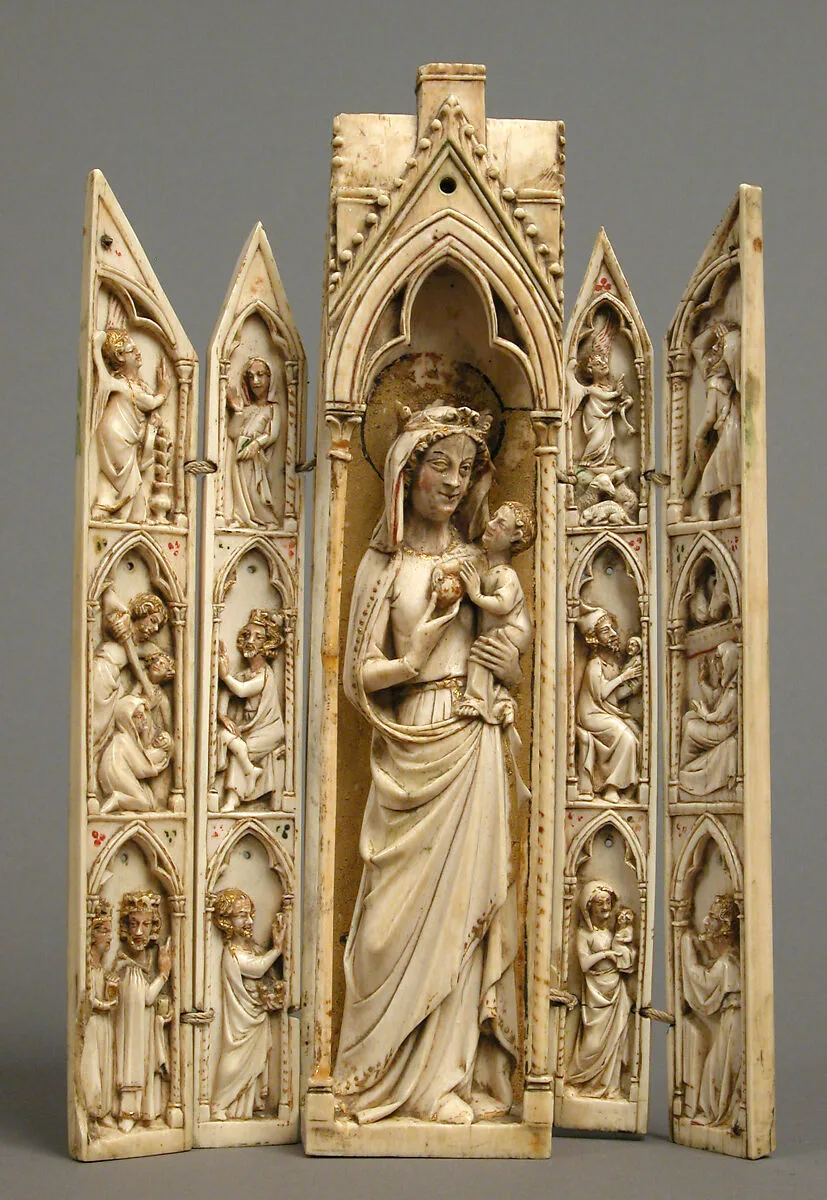 Folding Shrine with Virgin and Child — Unknown
