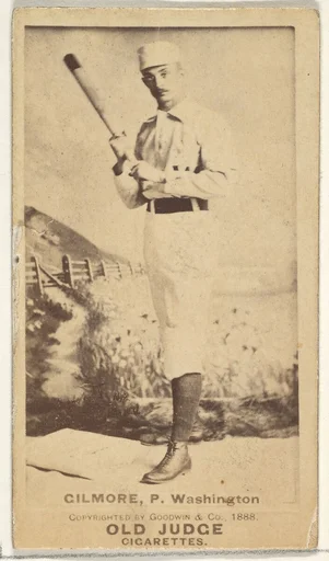 Frank T. Gilmore, Pitcher, Washington Nationals, from the Old Judge series (N172) for Old Judge Cigarettes