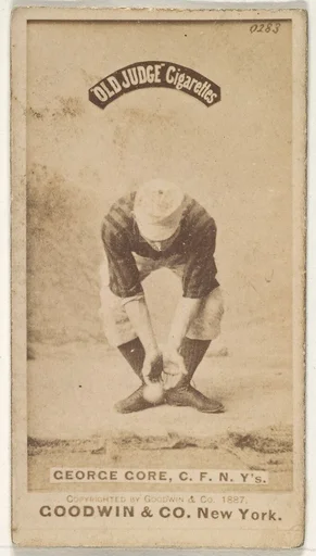 George F. "Piano Legs" Gore, Center Field, New York, from the Old Judge series (N172) for Old Judge Cigarettes