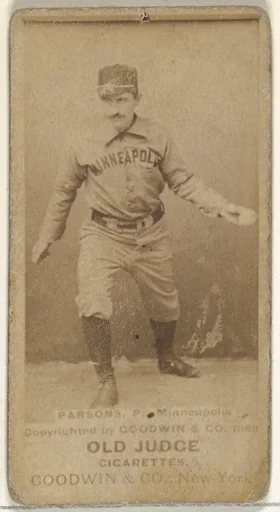 Charles James "Charlie" Parsons, Pitcher, Minneapolis, from the Old Judge series (N172) for Old Judge Cigarettes