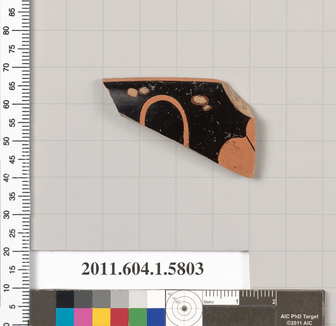 Terracotta fragment of a kylix: eye-cup (drinking cup) — Unknown