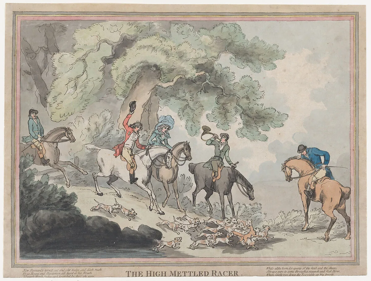 The Hunter (from The Life of a Racehourse, or The High-Mettled Racer) — Thomas Rowlandson|S. W. Fores
