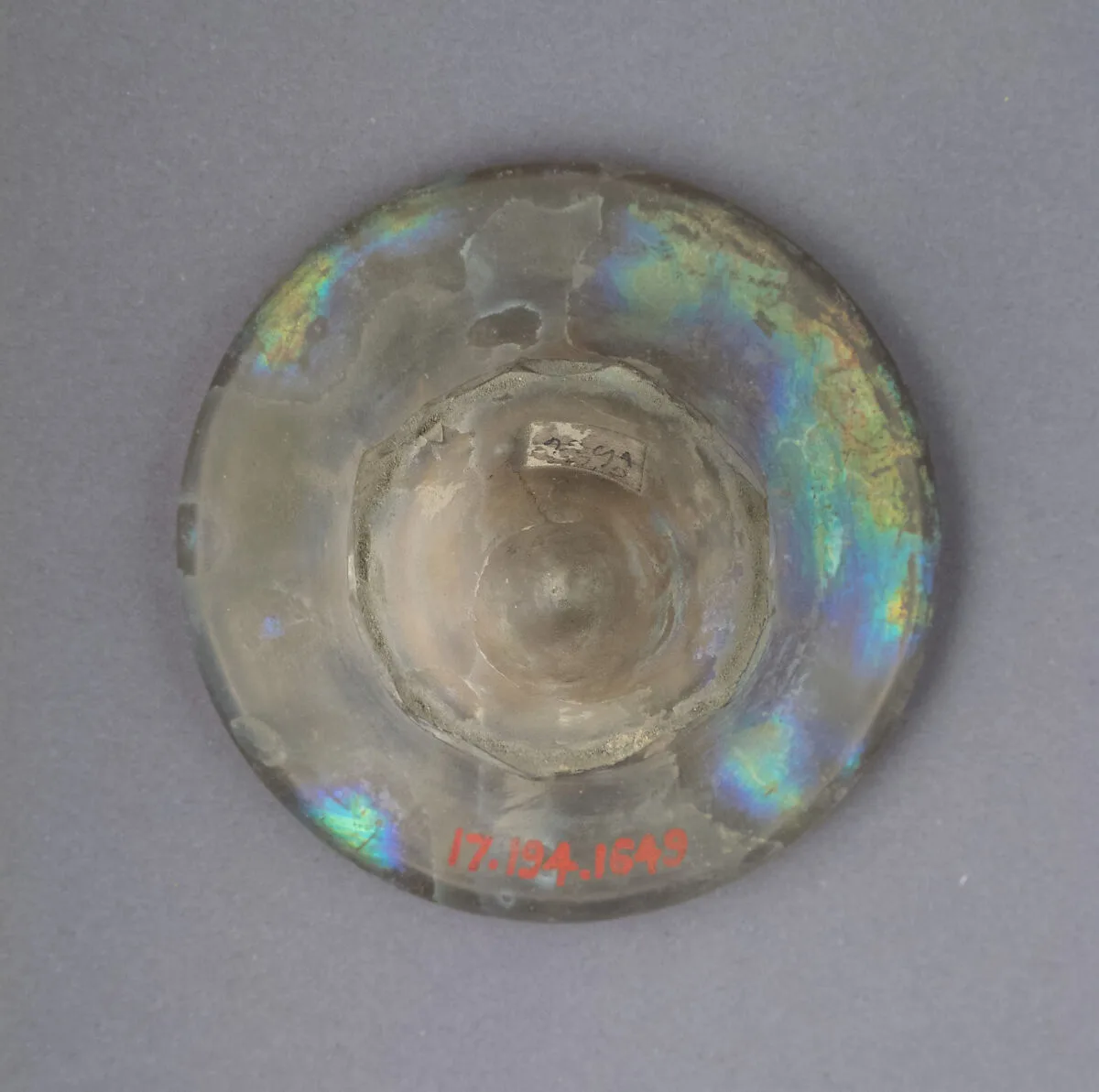 Glass base fragment — Unknown